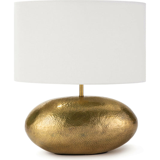 Joule Mini Table Lamp by Regina Andrew in brass and natural brass. Made from aluminum in a eclectic & global style.