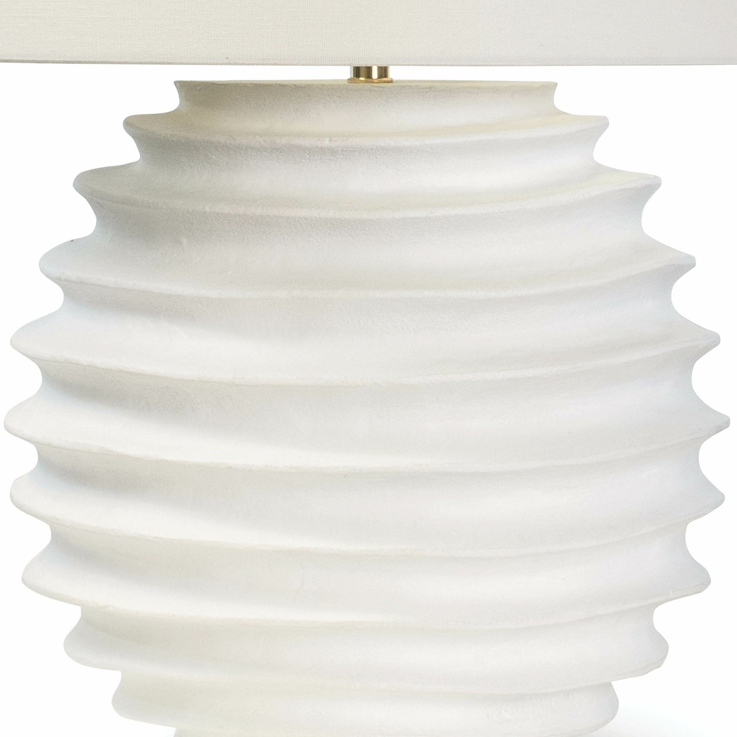 003 SR-770016 | Closeup | Nabu Metal Table Lamp by Regina Andrew in white. Made from steel in a modern style.