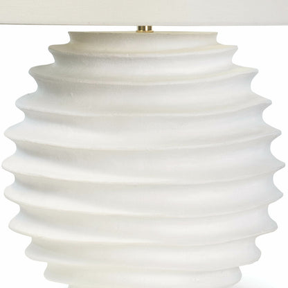 Nabu Metal Table Lamp by Regina Andrew in white. Made from steel in a modern style.