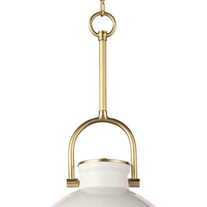 Eloise Ceramic Pendant by Regina Andrew in white. Made from ceramic in a transitional style.