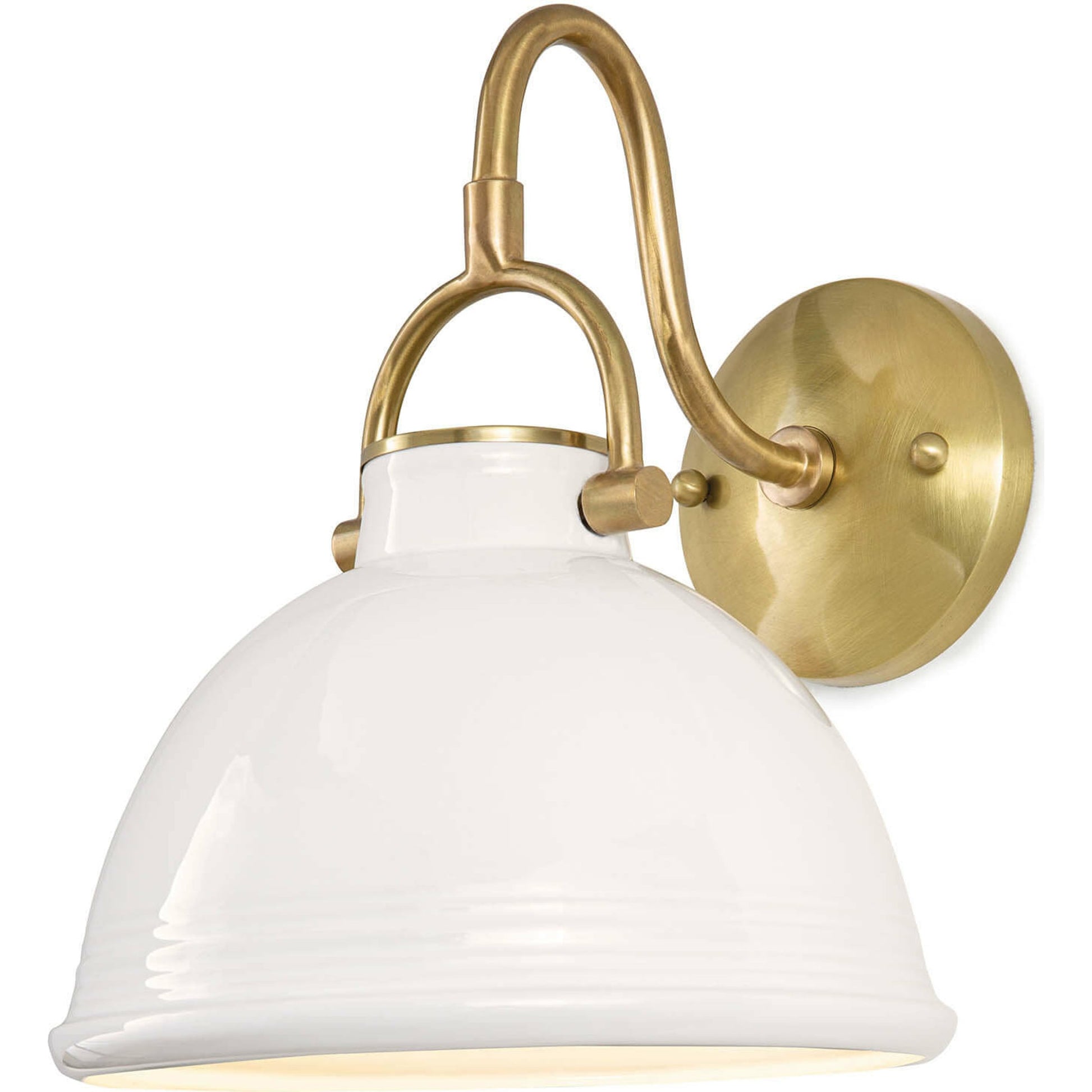 Eloise Ceramic Sconce by Regina Andrew in white. Made from ceramic in a transitional style.