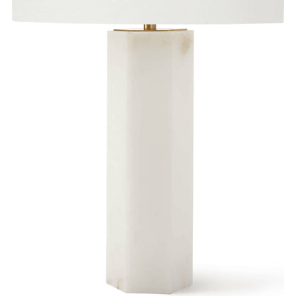 Stella Alabaster Table Lamp by Regina Andrew in neutral and natural stone. Made from alabaster in a transitional style.
