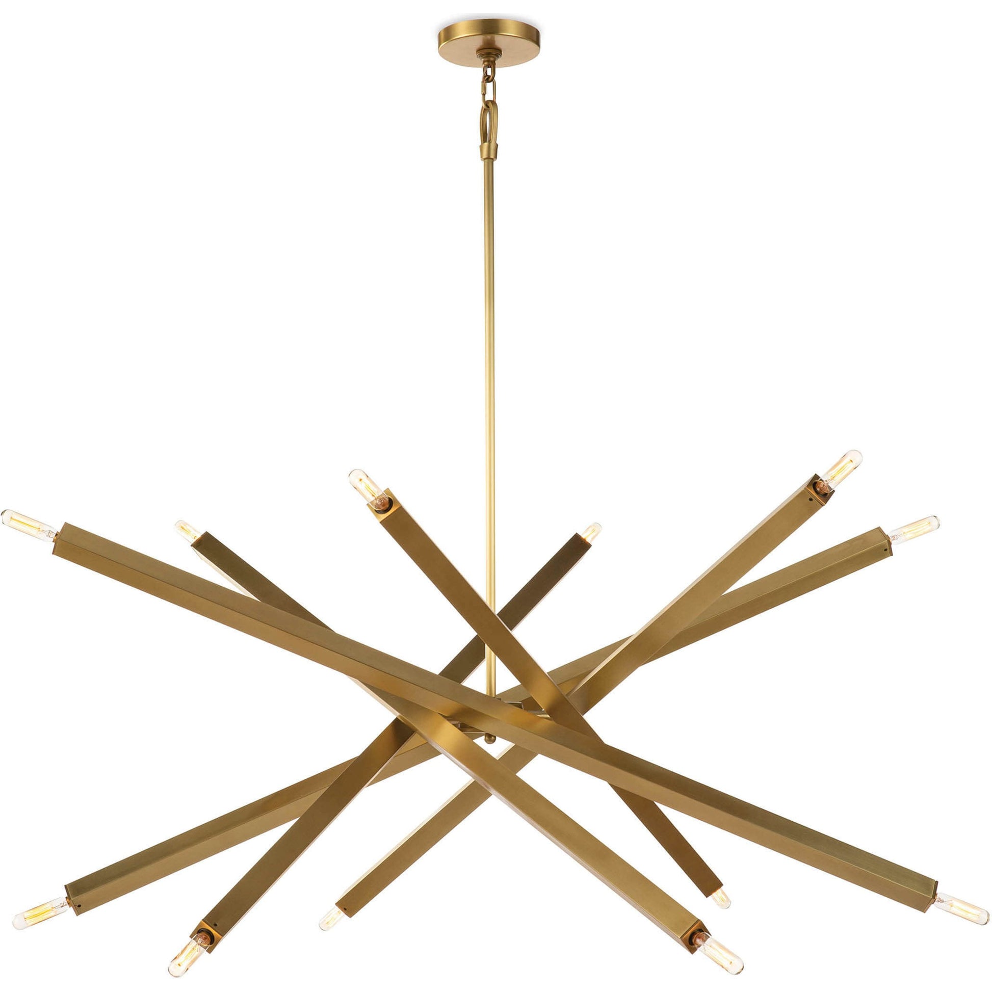 Viper Chandelier by Regina Andrew in nickel and polished nickel. Made from steel in a modern style.