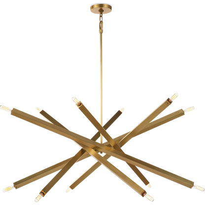Viper Chandelier by Regina Andrew in nickel and polished nickel. Made from steel in a modern style.