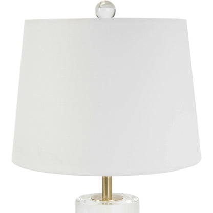 Joan Crystal Table Lamp by Regina Andrew in clear. Made from crystal in a transitional style.