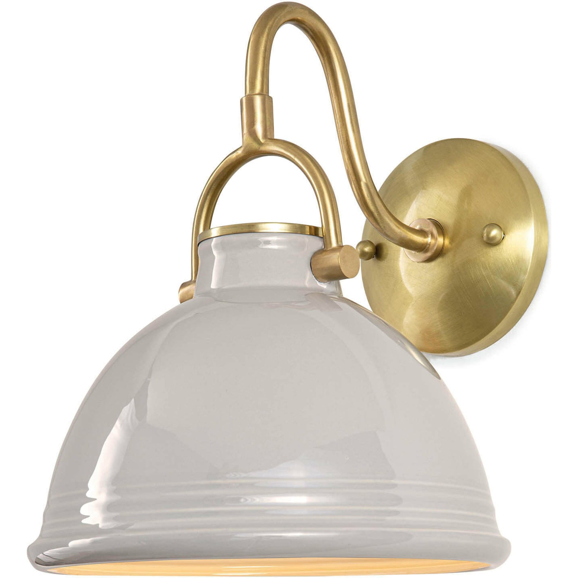 Eloise Ceramic Sconce by Regina Andrew in white. Made from ceramic in a transitional style.