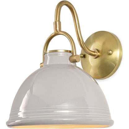 Eloise Ceramic Sconce by Regina Andrew in white. Made from ceramic in a transitional style.