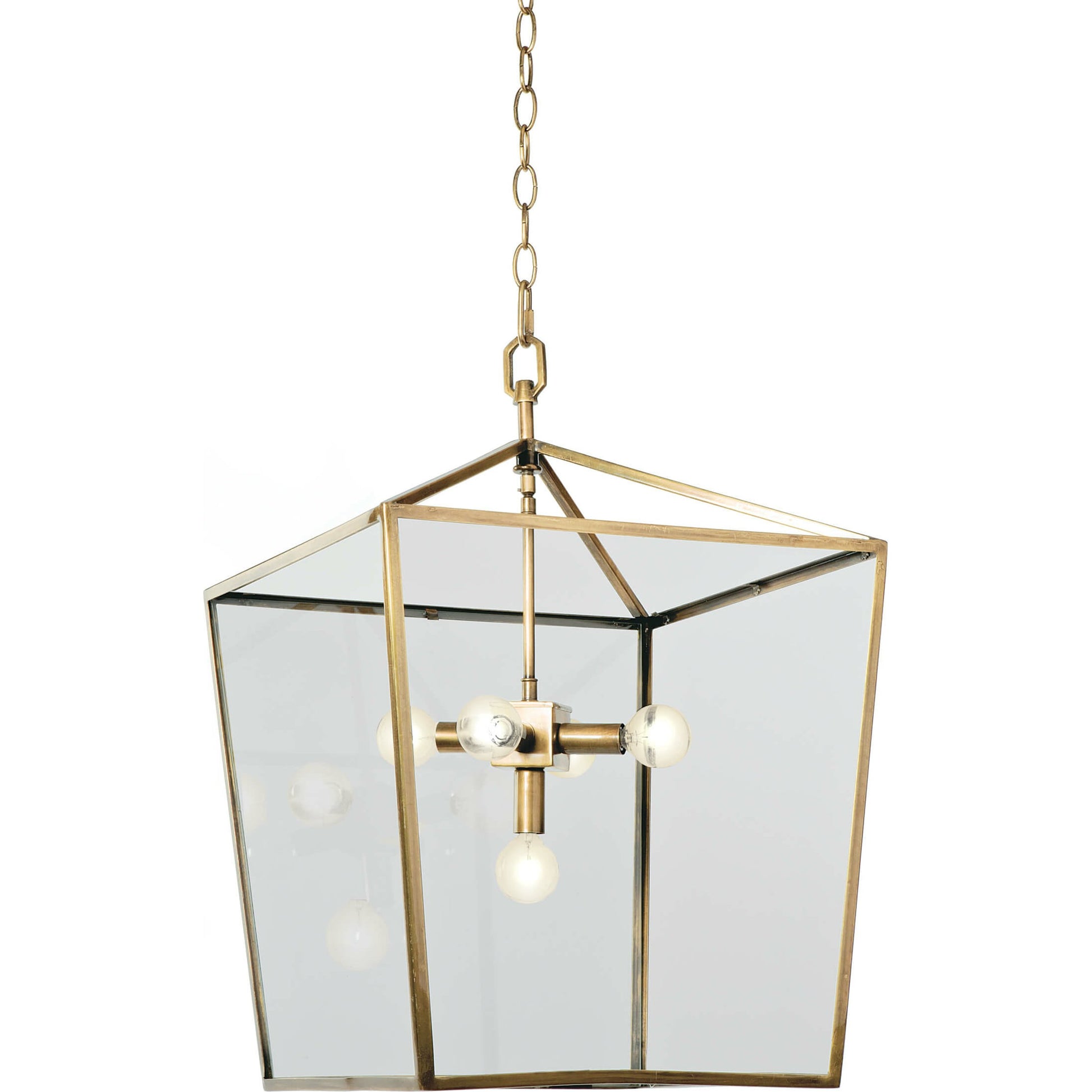 Camden Lantern by Regina Andrew in brass and natural brass. Made from steel in a cottage & farmhouse style.
