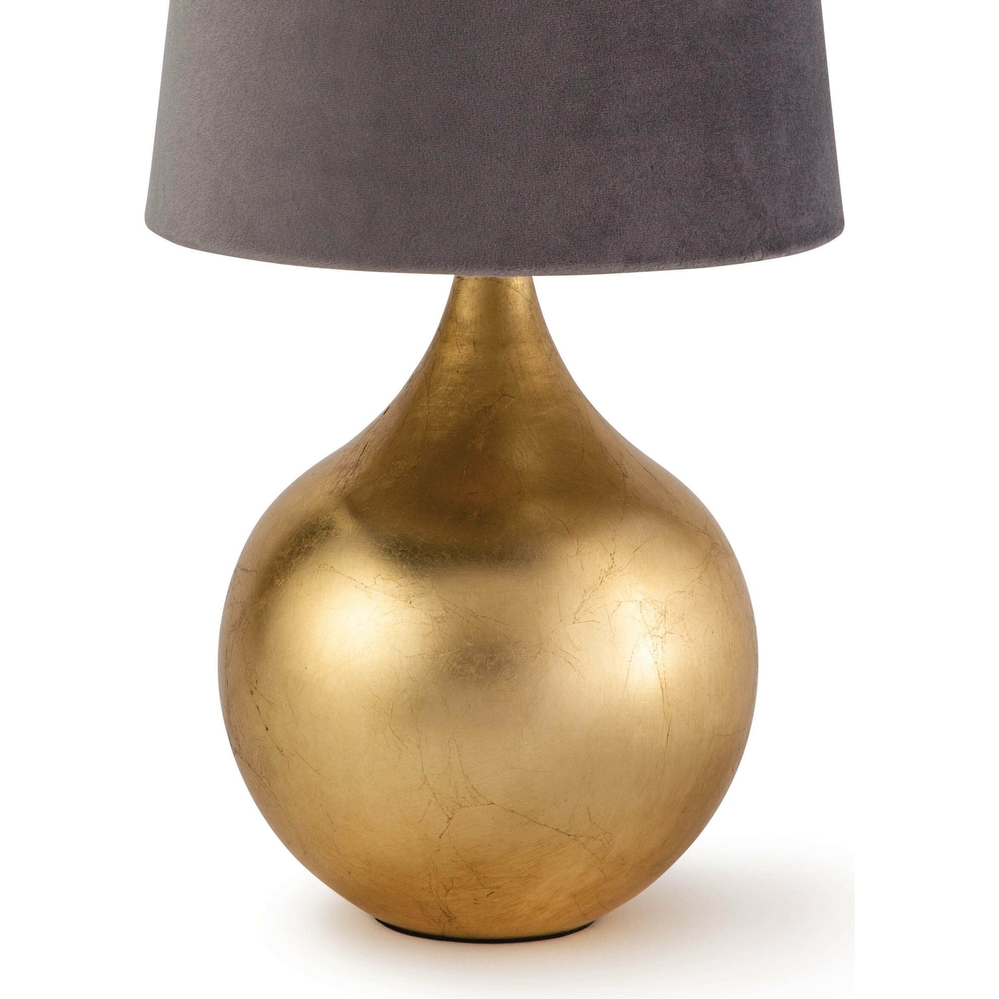 Airel Table Lamp by Regina Andrew in gold leaf. Made from steel in a modern style.
