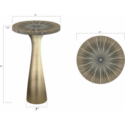 Ellis Table by Regina Andrew in ebony and blackened iron. Made from aluminum in a eclectic & global style.