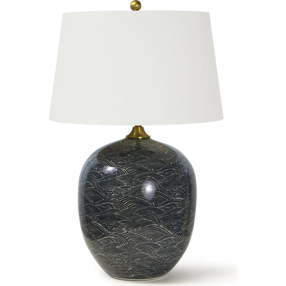 Harbor Ceramic Table Lamp by Regina Andrew in black and ebony. Made from ceramic in a modern style.