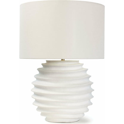 Nabu Metal Table Lamp by Regina Andrew in white. Made from steel in a modern style.