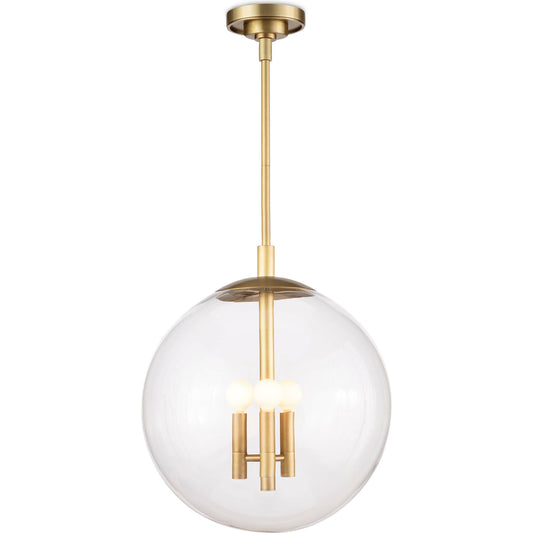 Cafe Pendant in Natural Brass by Regina Andrew in natural brass. Made from steel in a modern style.