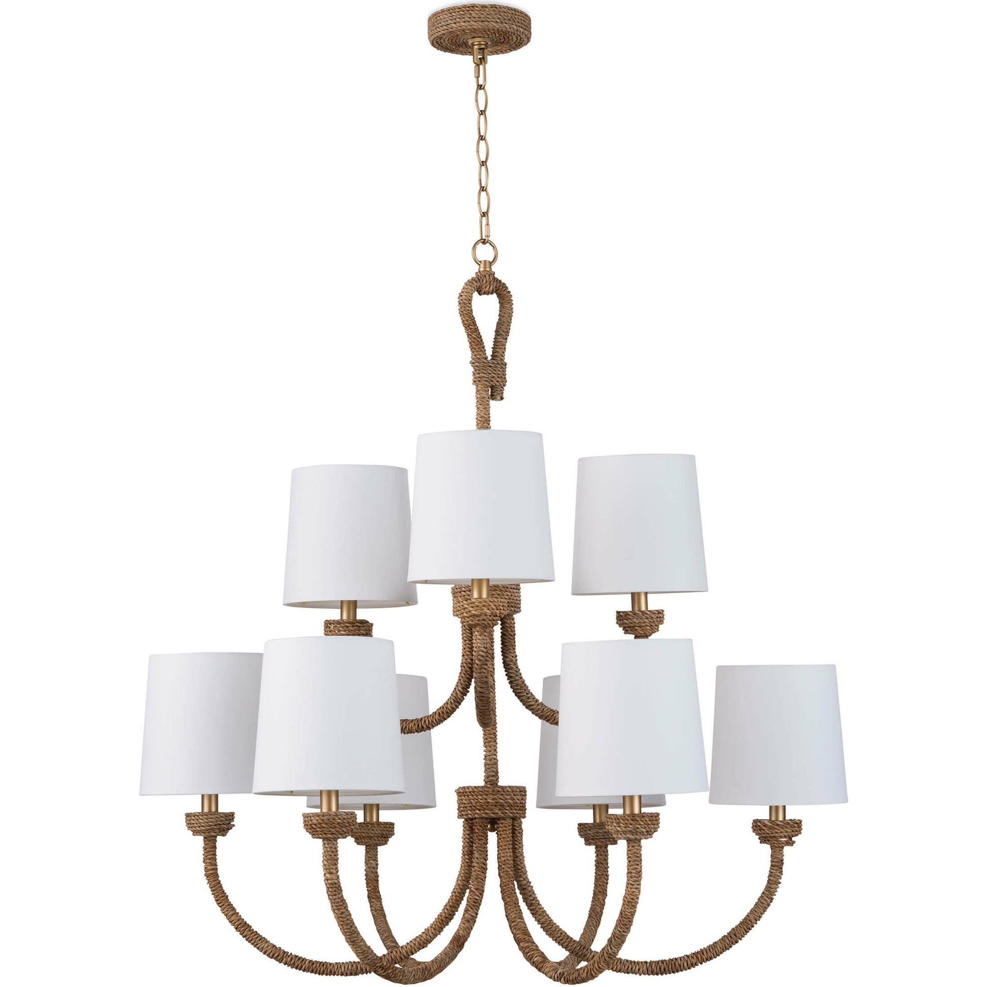 Bimini Chandelier by Regina Andrew in brown. Made from natural material in a transitional style.