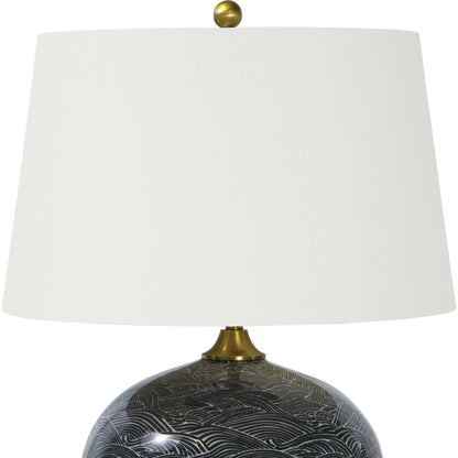 Harbor Ceramic Table Lamp by Regina Andrew in black and ebony. Made from ceramic in a modern style.