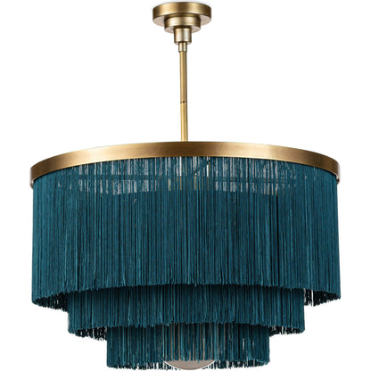 Cabaret Fringe Chandelier by Regina Andrew. Made from unique in a modern style.
