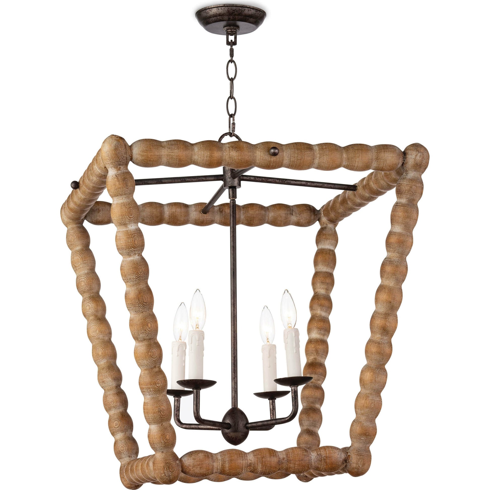 Perennial Lantern by Regina Andrew in natural. Made from birch wood in a cottage & farmhouse style.