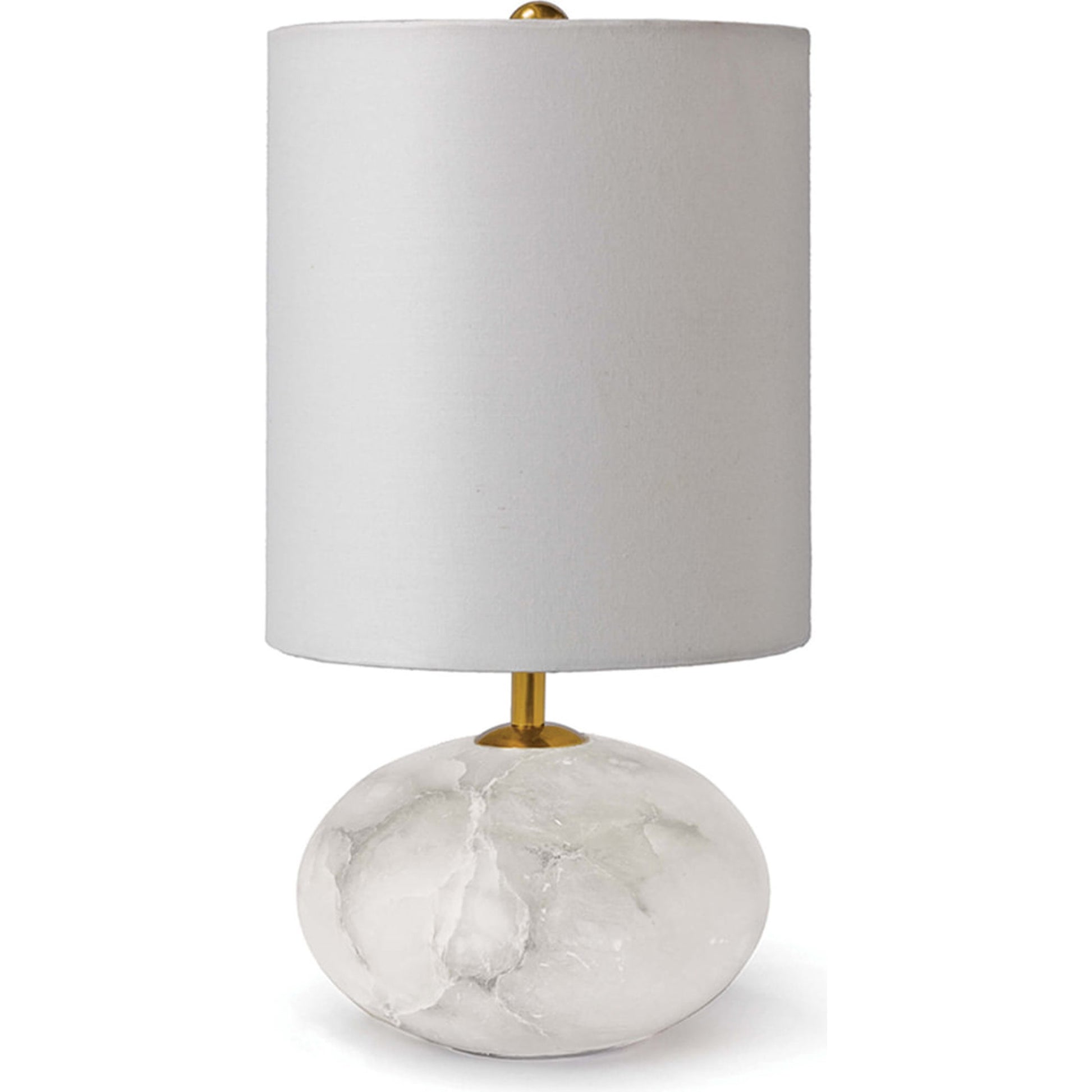 Alabaster Mini Orb Lamp by Regina Andrew in white, natural. Made from alabaster in a modern style.