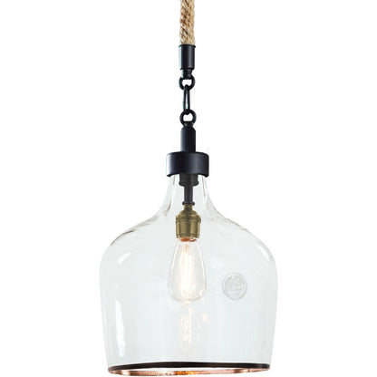 Demi John Pendant by Regina Andrew in ebony and blackened steel. Made from unique in a transitional style.