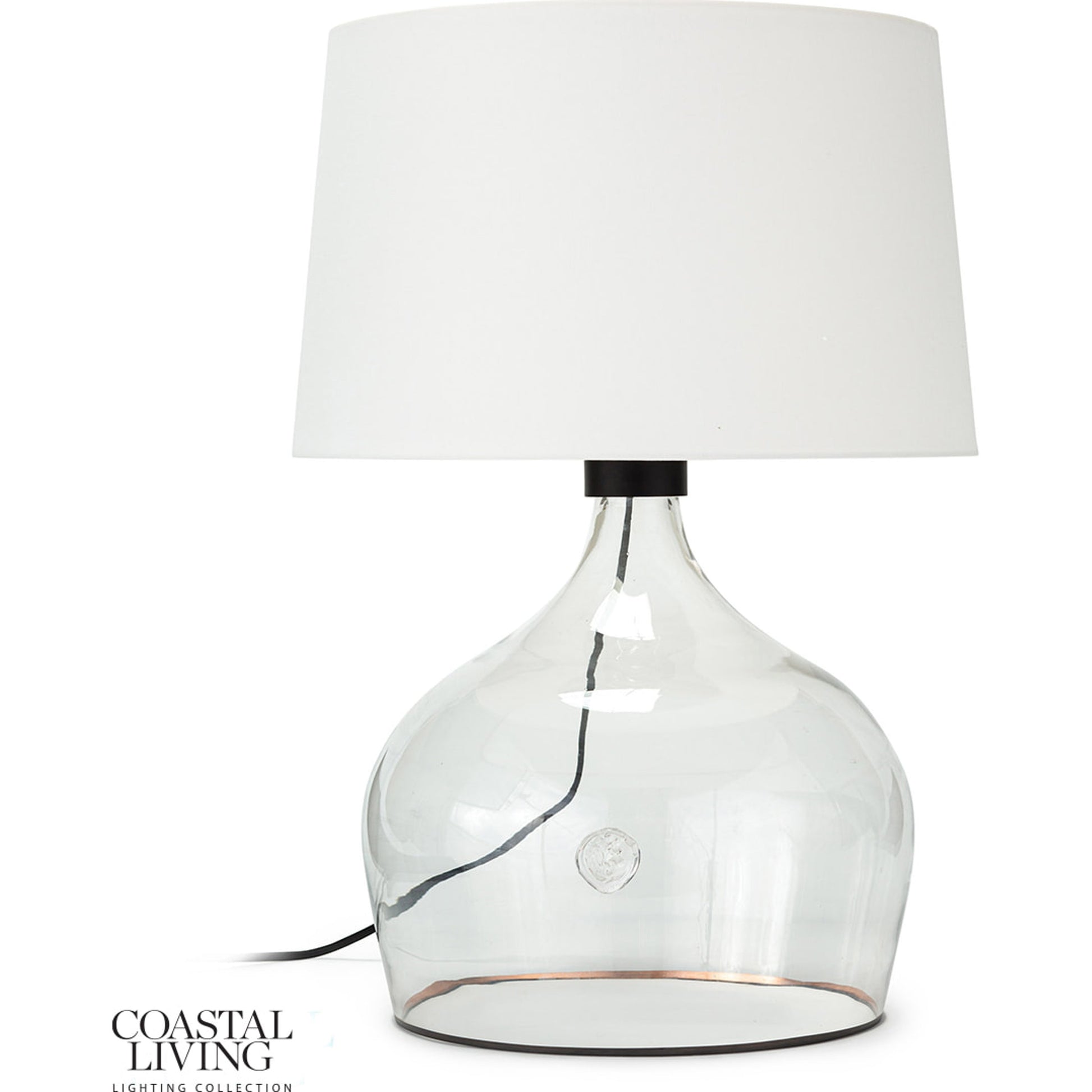 Demi John Table Lamp by Regina Andrew in clear. Made from glass in a coastal style.