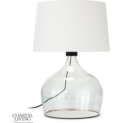 Demi John Table Lamp by Regina Andrew in clear. Made from glass in a coastal style.