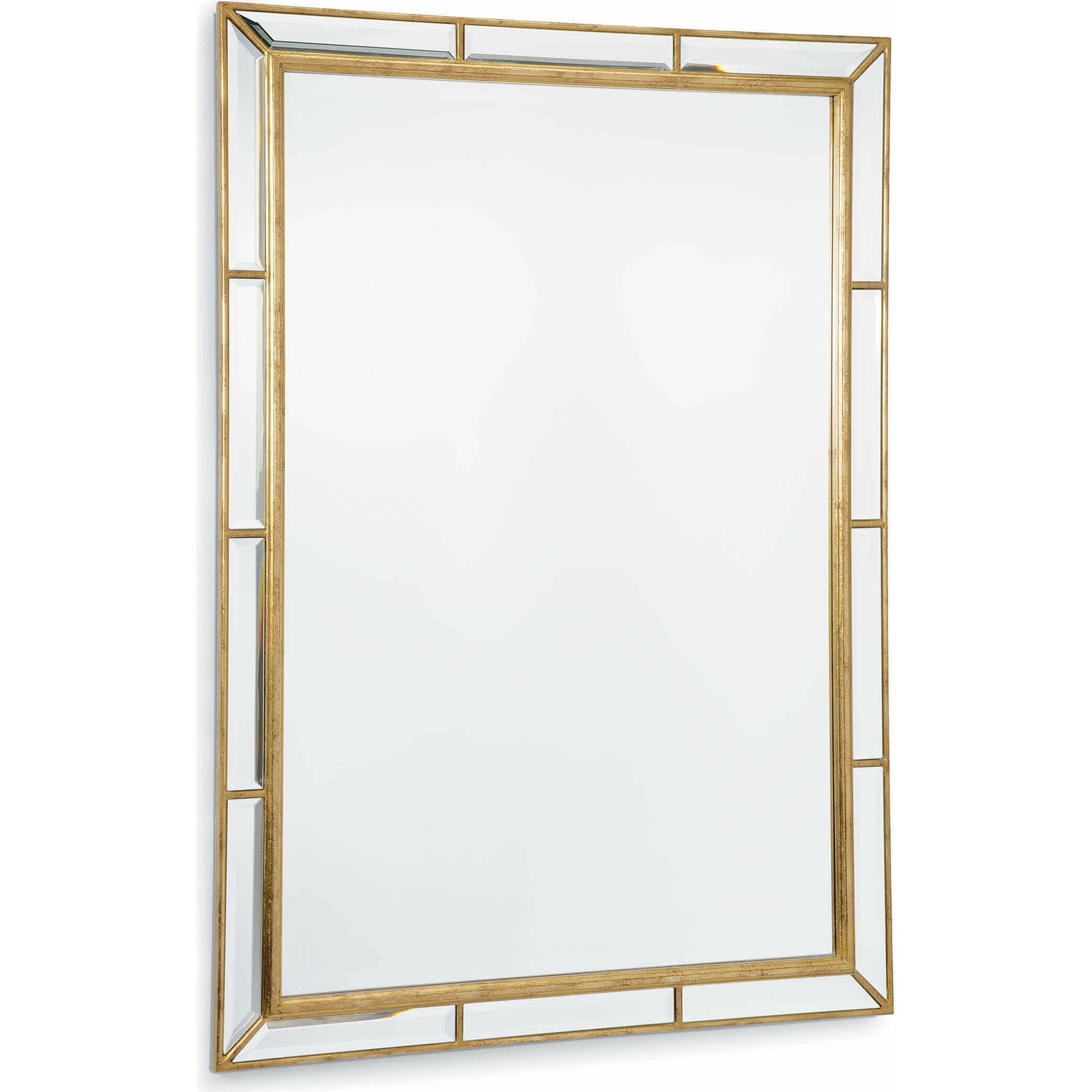 Plaza Beveled Mirror by Regina Andrew in gold and gold leaf. Made from resin in a traditional style.