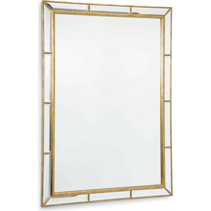 Plaza Beveled Mirror by Regina Andrew in gold and gold leaf. Made from resin in a traditional style.
