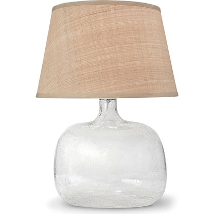 Seeded Oval Glass Table Lamp by Regina Andrew in clear and clear. Made from glass in a coastal style.