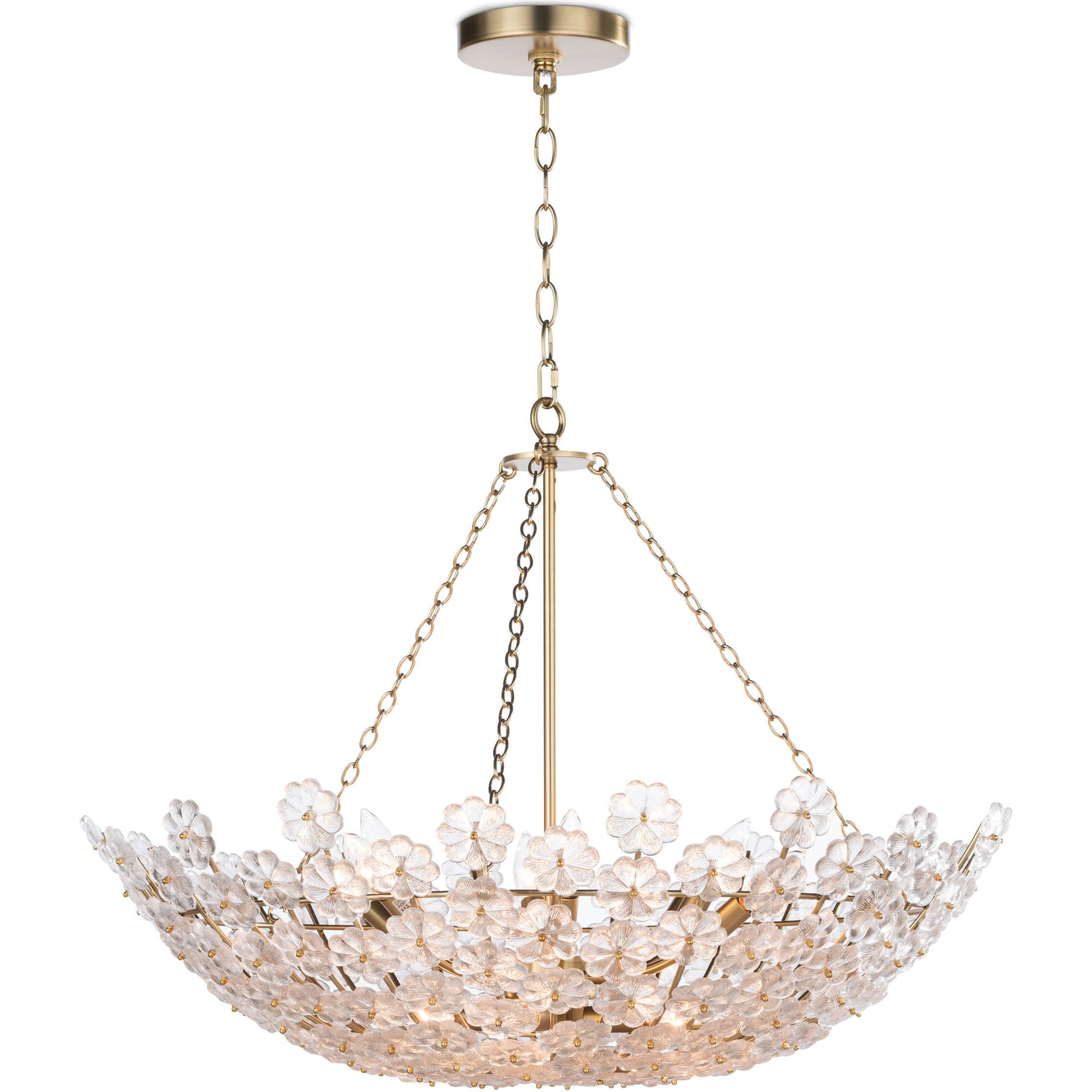 Charlotte Chandelier by Regina Andrew in brass and natural brass. Made from steel in a modern style.