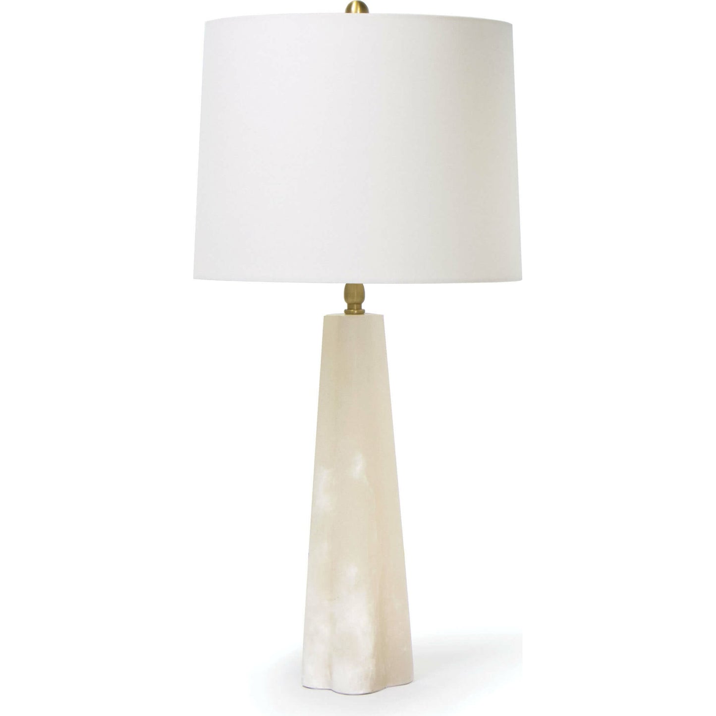 003 S-287187,S-287188 | Additional Silo | Quatrefoil Alabaster Table Lamp by Regina Andrew in white, natural. Made from alabaster in a coastal style.
