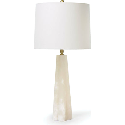 Quatrefoil Alabaster Table Lamp by Regina Andrew in white, natural. Made from alabaster in a coastal style.