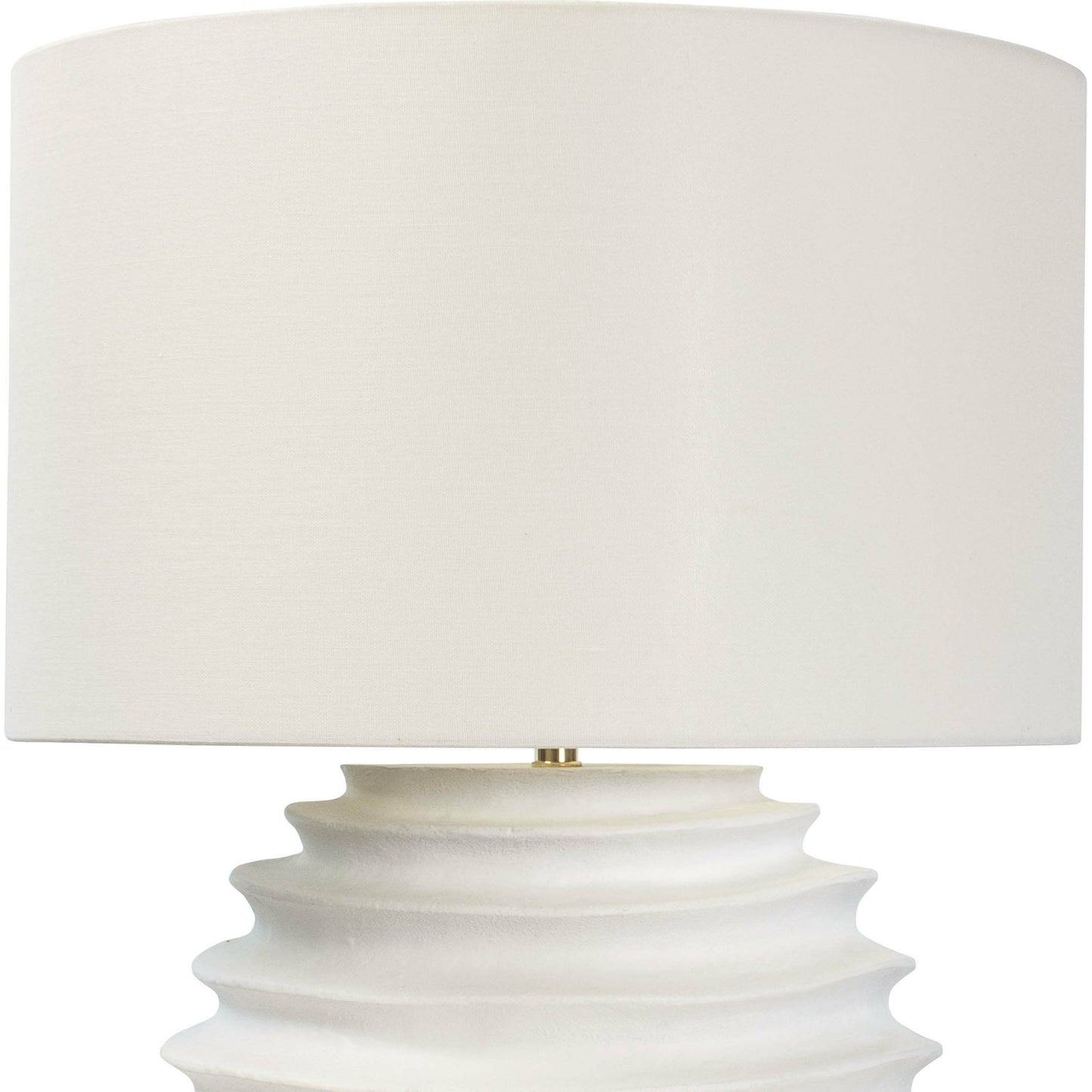 001 SR-770016 | Closeup | Nabu Metal Table Lamp by Regina Andrew in white. Made from steel in a modern style.