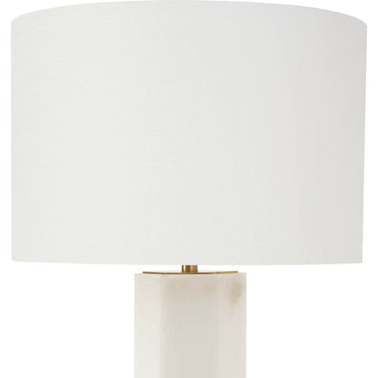 Stella Alabaster Table Lamp by Regina Andrew in neutral and natural stone. Made from alabaster in a transitional style.