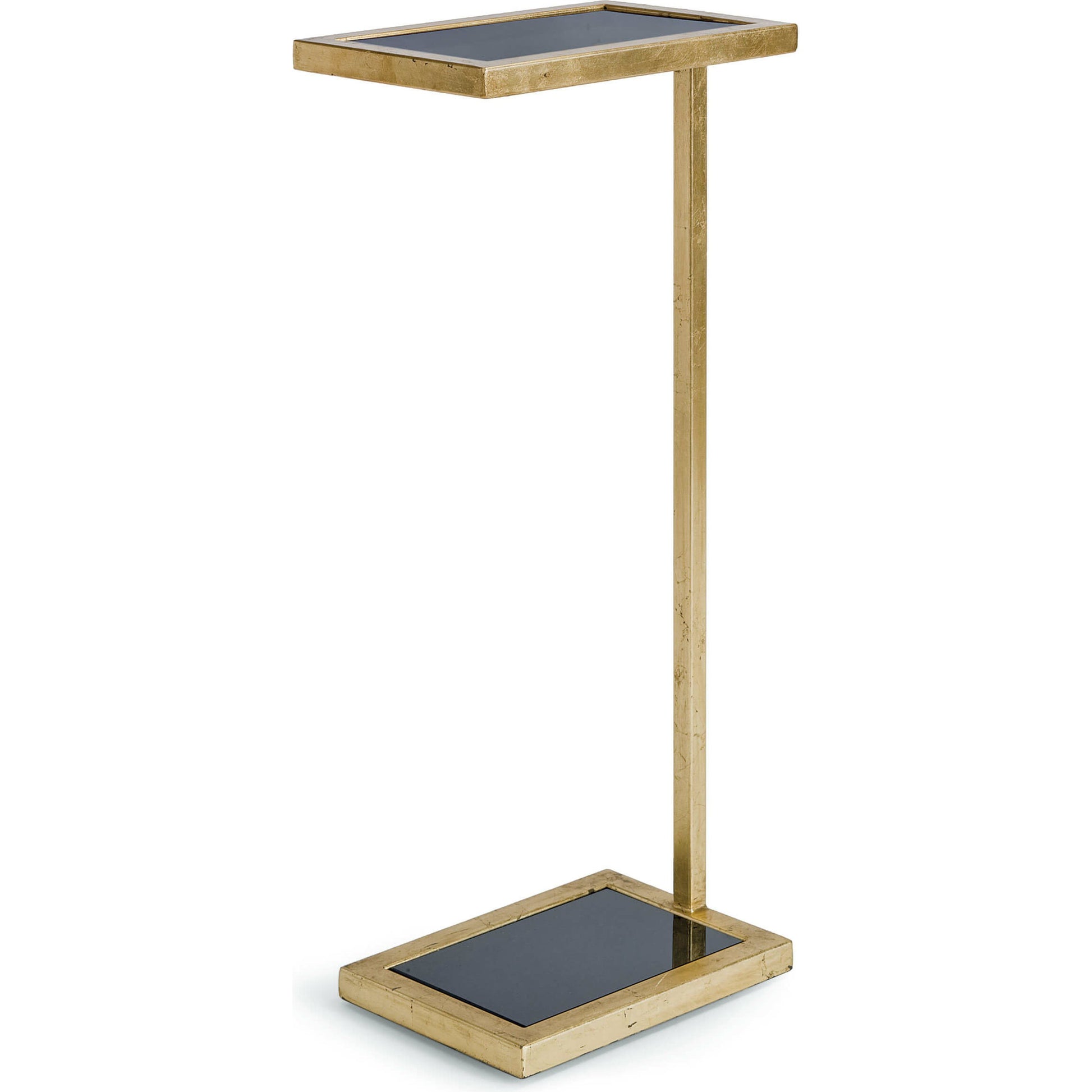 Liam Drink Table by Regina Andrew in gold and gold leaf. Made from steel in a transitional style.