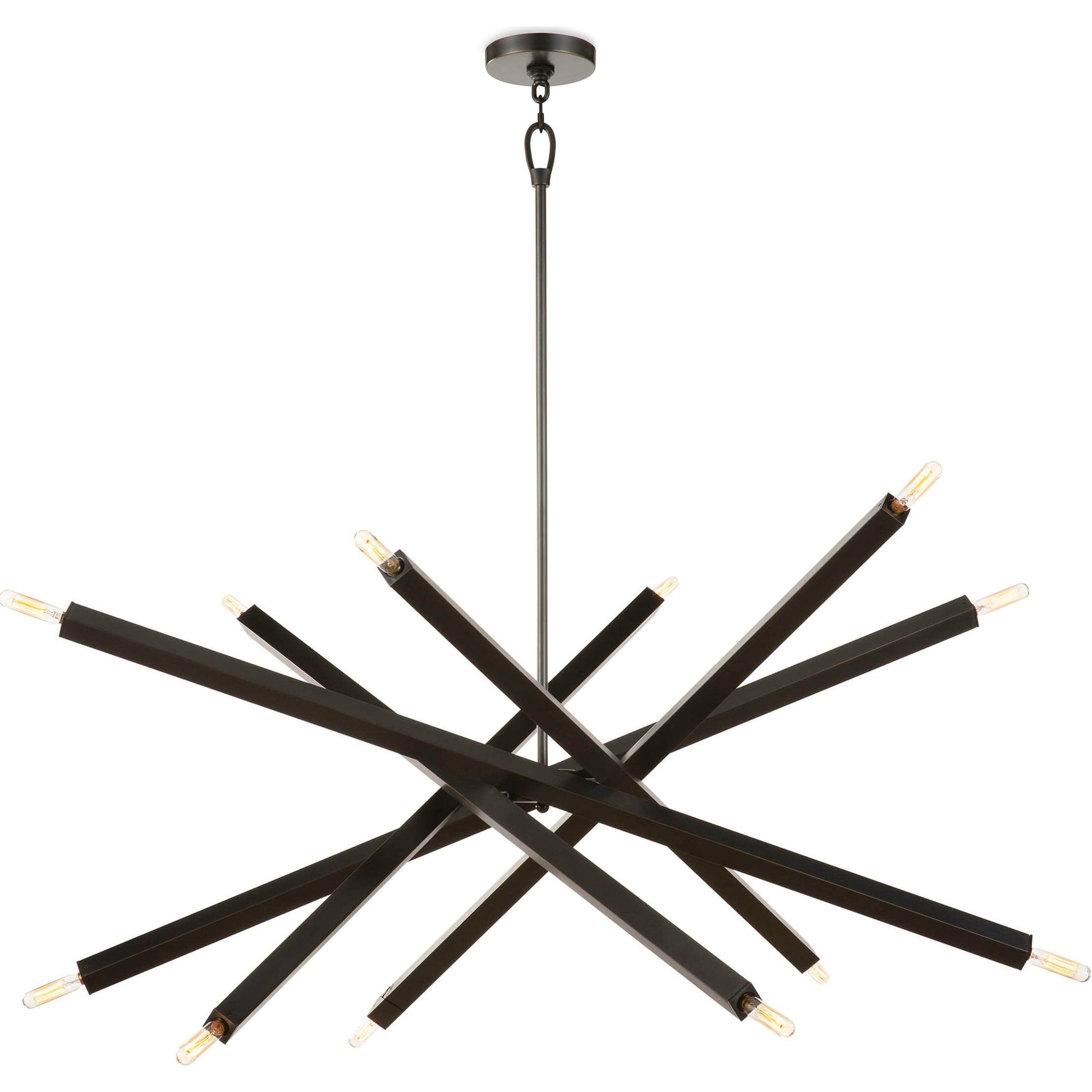 Viper Chandelier by Regina Andrew in nickel and polished nickel. Made from steel in a modern style.