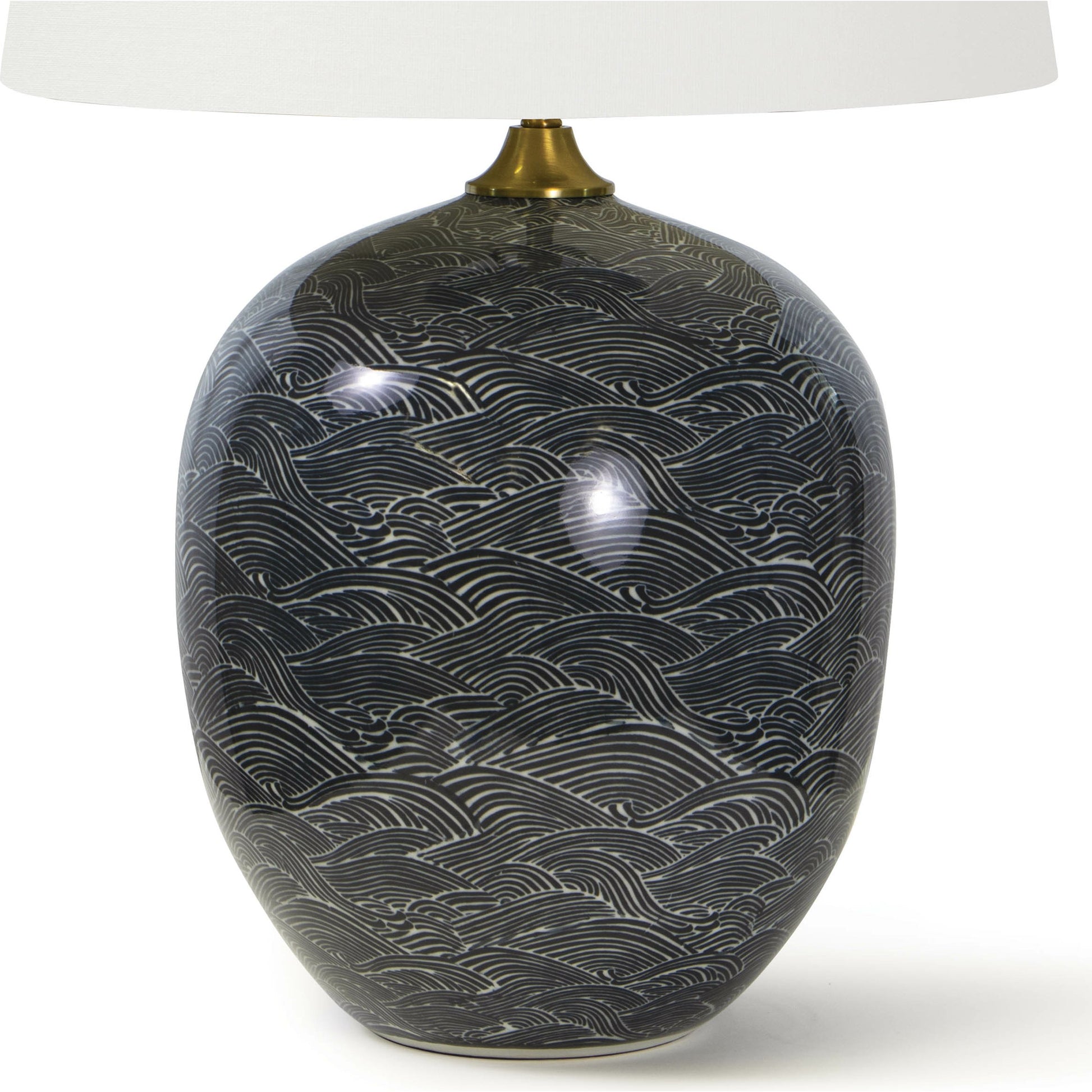 Harbor Ceramic Table Lamp by Regina Andrew in black and ebony. Made from ceramic in a modern style.