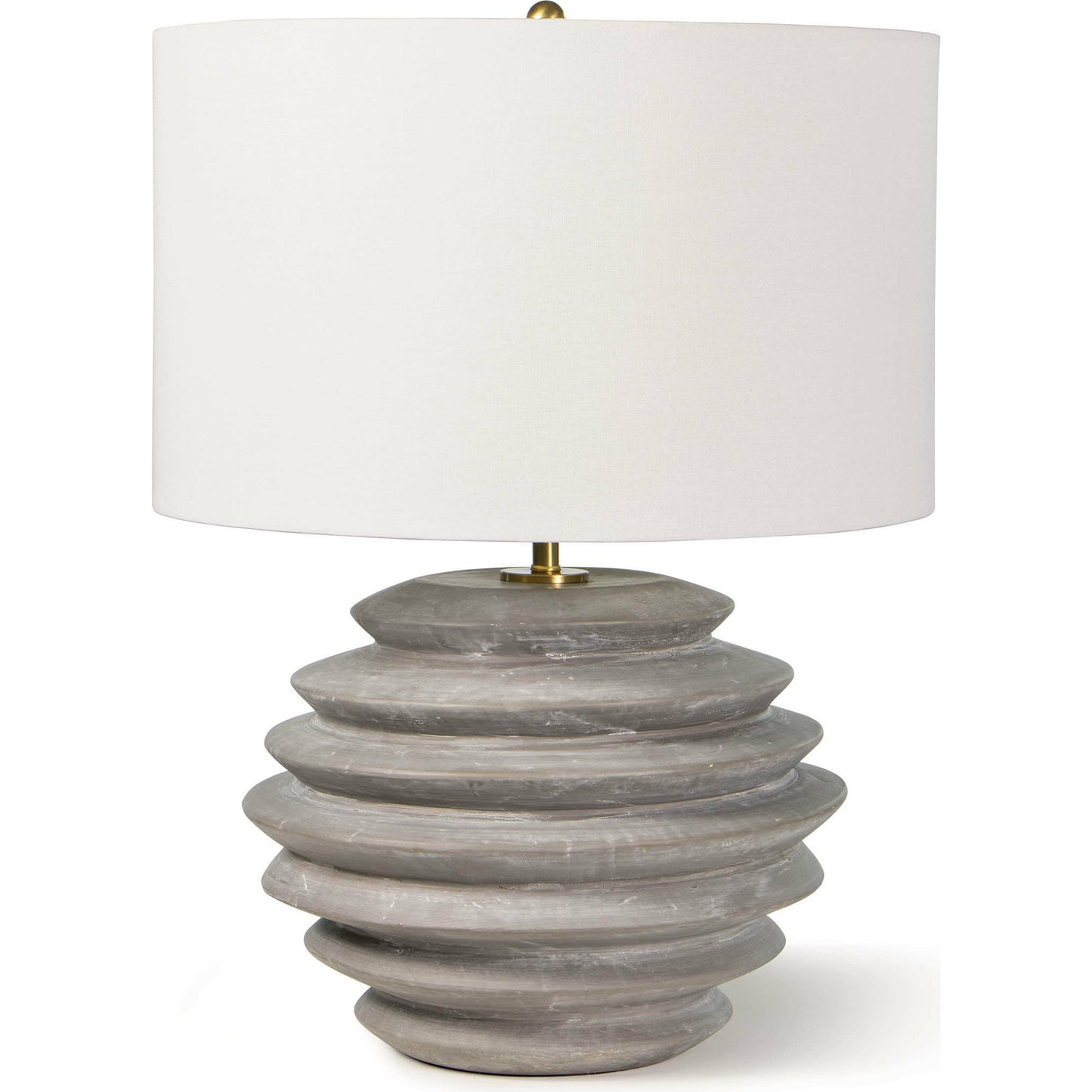 001 SR-769901 | Primary Silo | Canyon Ceramic Table Lamp by Regina Andrew in gray. Made from ceramic in a modern style.