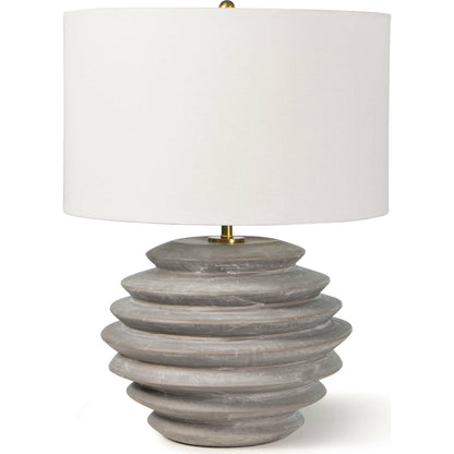 Canyon Ceramic Table Lamp by Regina Andrew in gray. Made from ceramic in a modern style.