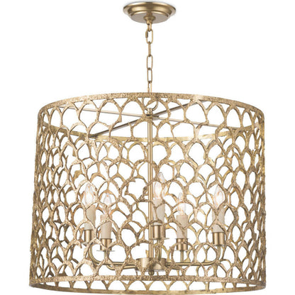 Cabana Chandelier by Regina Andrew in brass and natural brass. Made from brass in a transitional style.