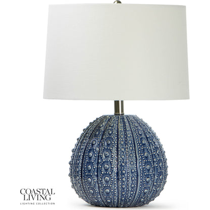 Sanibel Ceramic Table Lamp by Regina Andrew in blue. Made from ceramic in a coastal style.