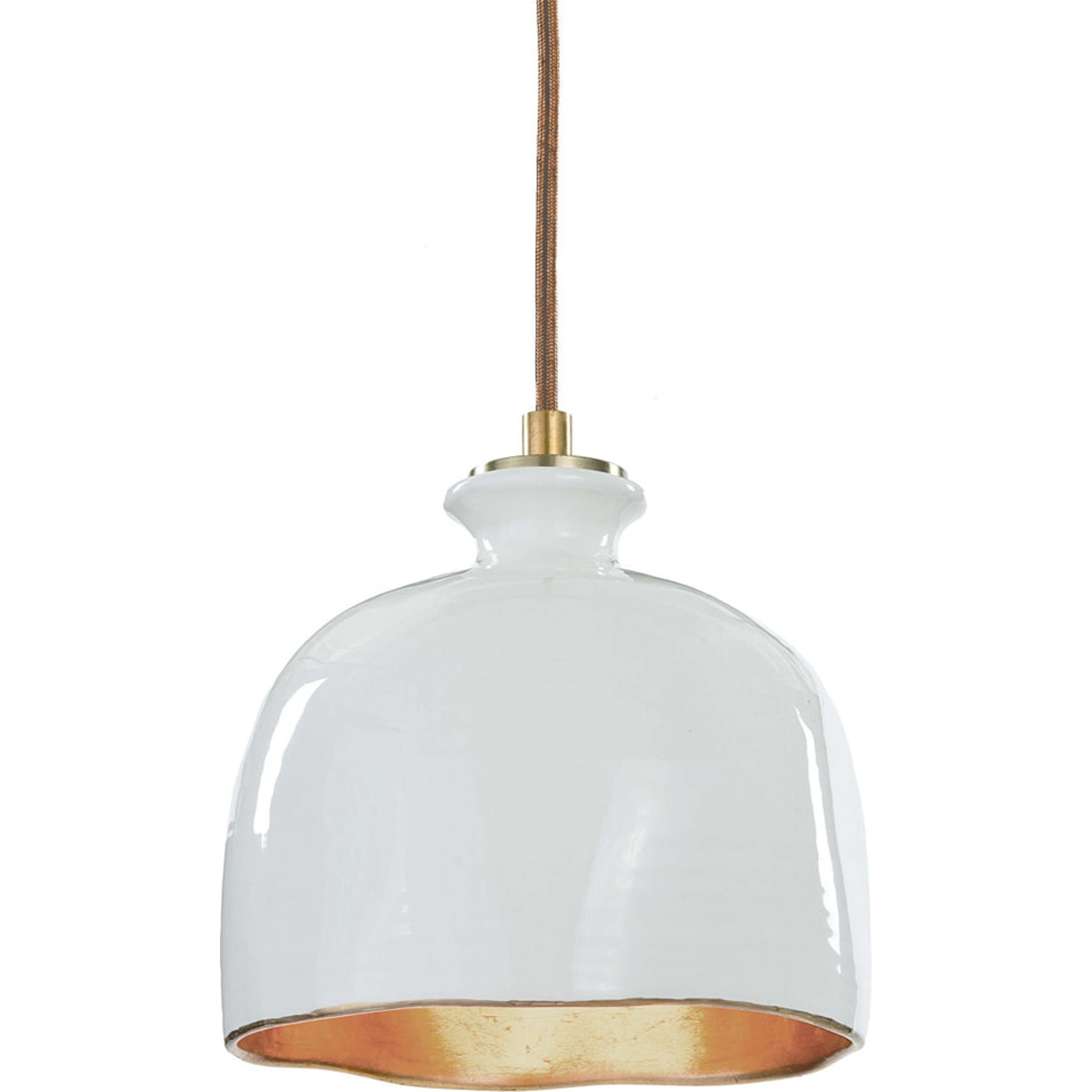 Bianca Ceramic Pendant by Regina Andrew in white, natural and white. Made from ceramic in a modern style.