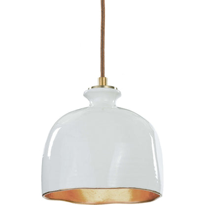 Bianca Ceramic Pendant by Regina Andrew in white, natural and white. Made from ceramic in a modern style.