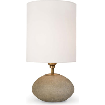 Concrete Mini Orb Lamp by Regina Andrew in gray. Made from concrete in a modern style.