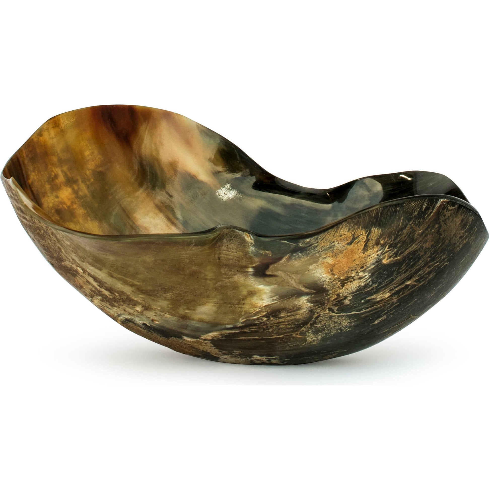 Black Horn Bowl by Regina Andrew in ebony. Made from horn in a eclectic & global style.