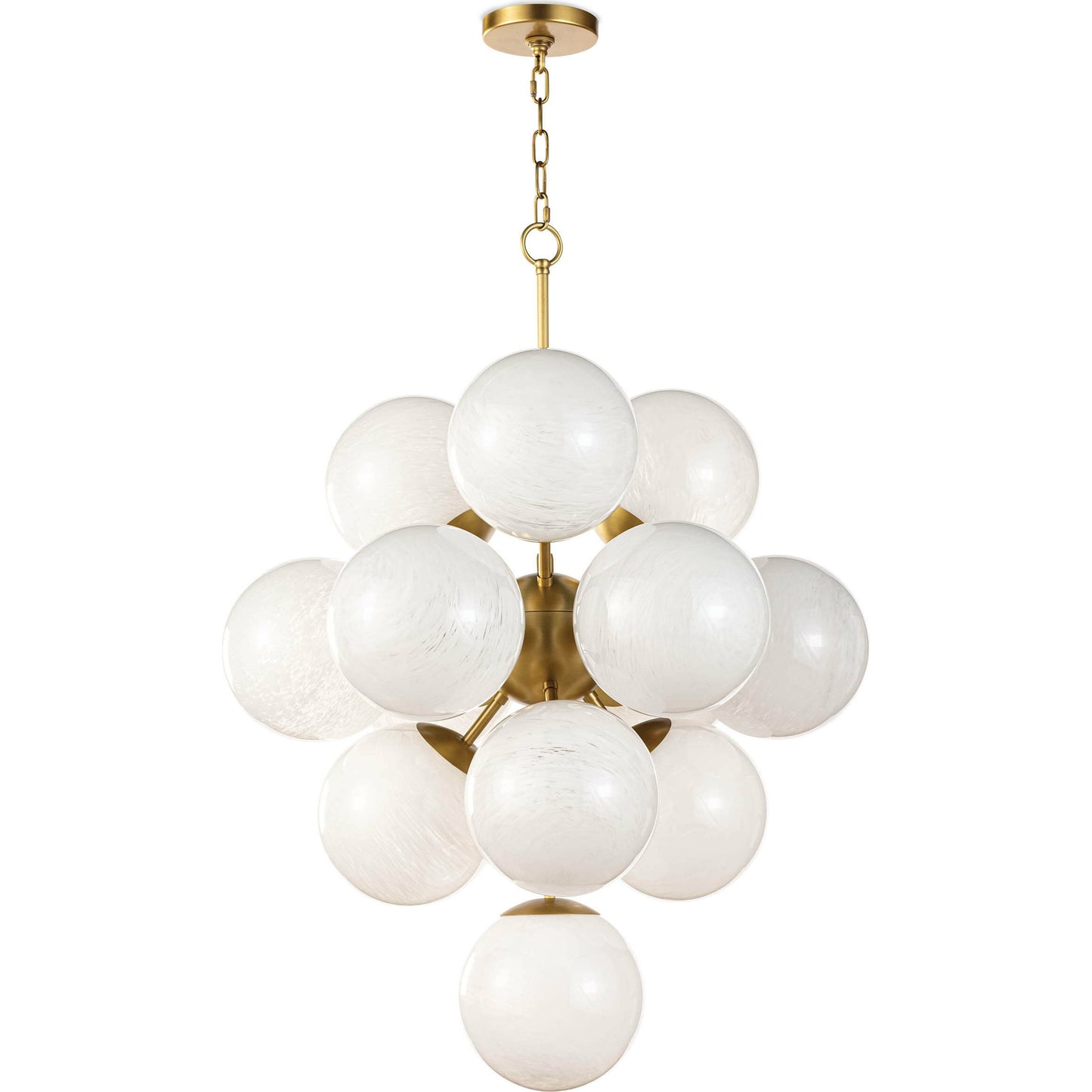 006 SR-769982 | Primary Silo | La Dame Chandelier by Regina Andrew in brass and natural brass. Made from steel in a modern style.