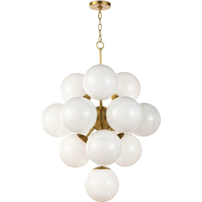 La Dame Chandelier by Regina Andrew in brass and natural brass. Made from steel in a modern style.