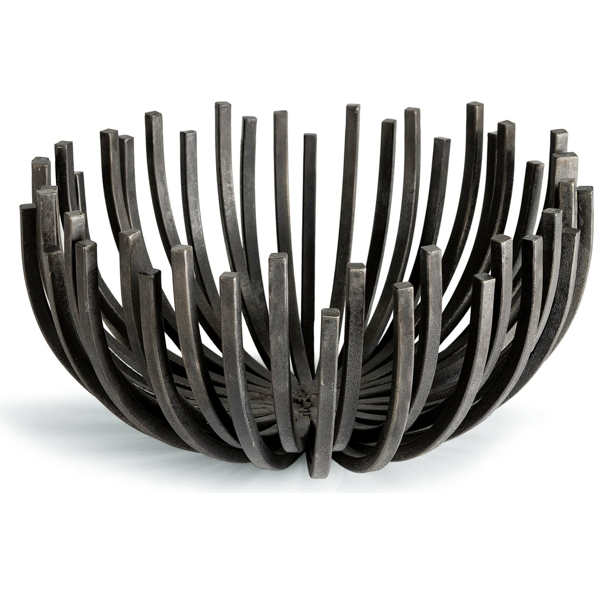 Webbed Bowl Circle by Regina Andrew in ebony and blackened iron. Made from iron in a modern style.
