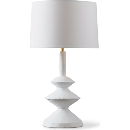 Hope Table Lamp by Regina Andrew in white, natural and white. Made from aluminum in a modern style.
