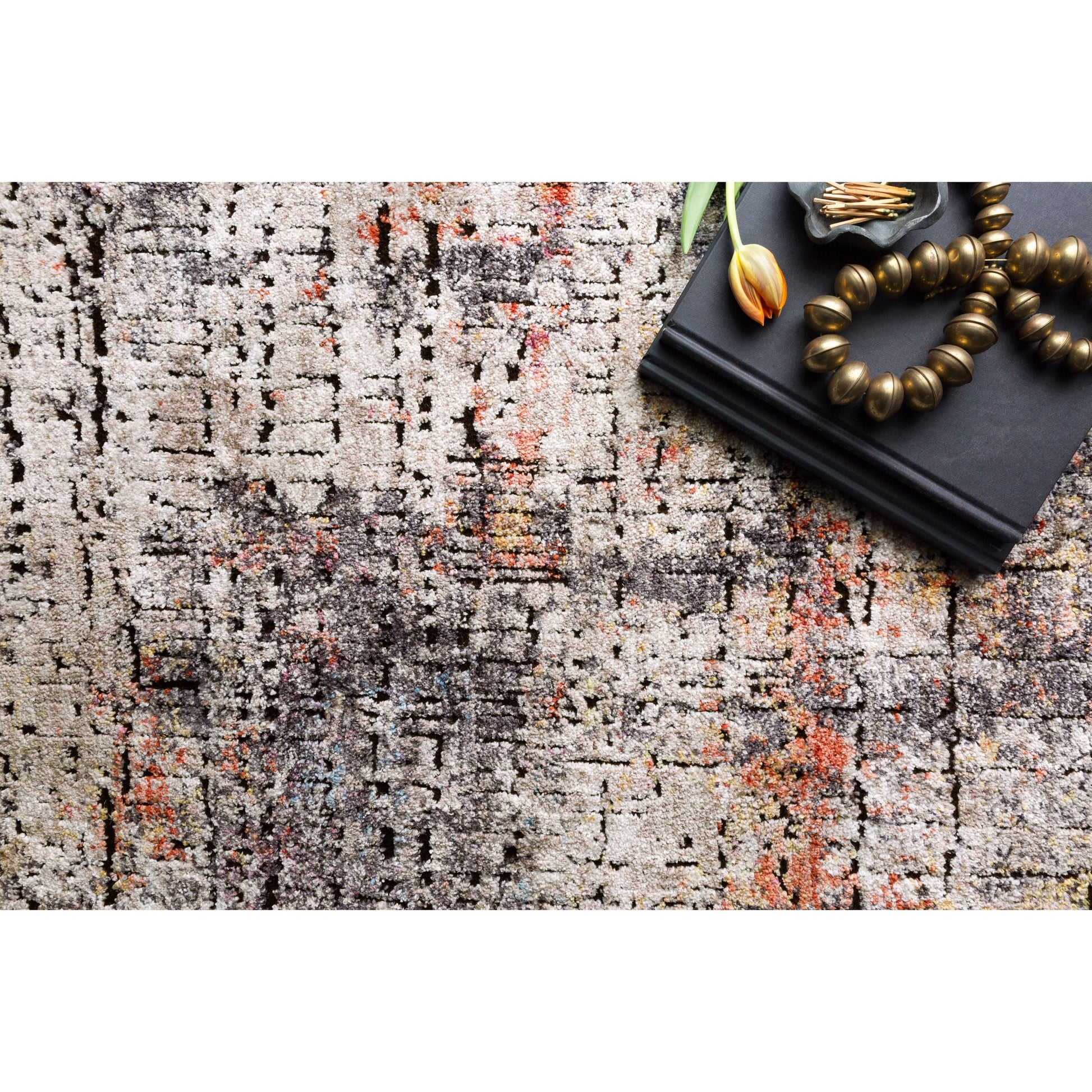 Medusa MED-07 Rug by Loloi in graphite, sunset. Made from 100% polyester in a modern style.