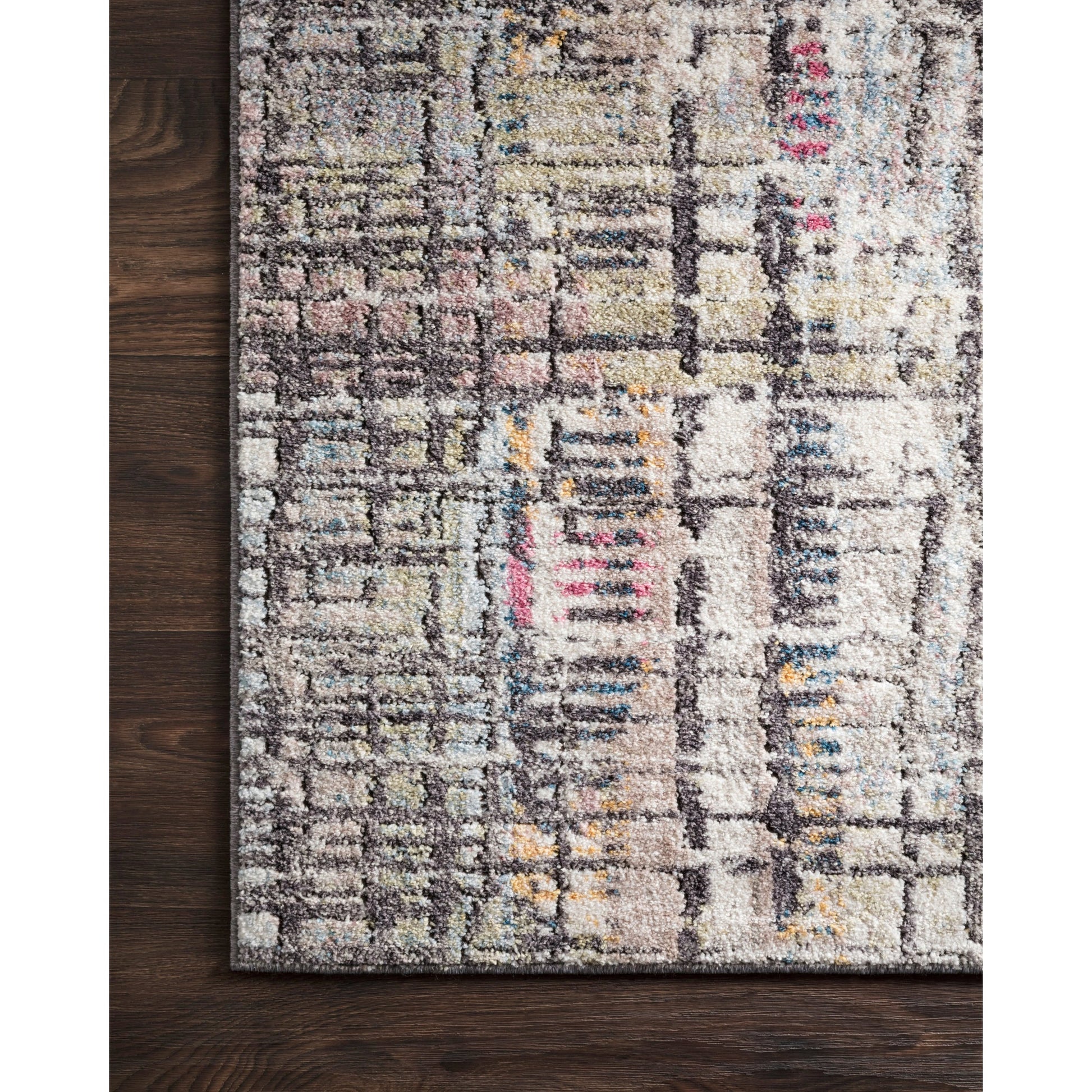 Medusa MED-08 Rug by Loloi in charcoal, multi. Made from 100% polyester in a modern style.